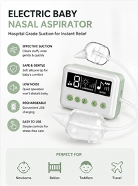 Baby nose cleaner control unit with digital screen