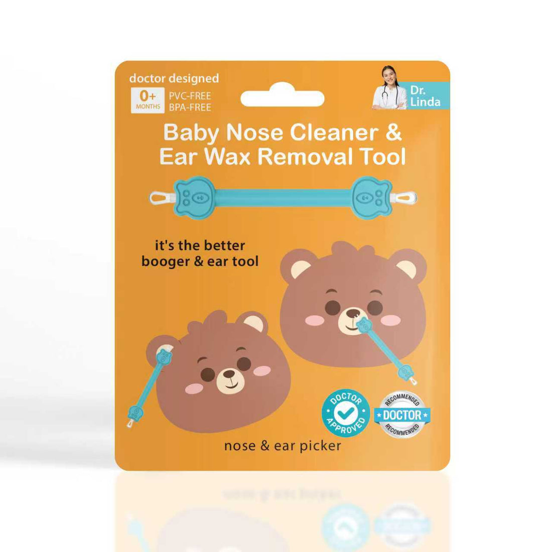 Dual-ended baby nose cleaner and ear wax removal tool for newborns