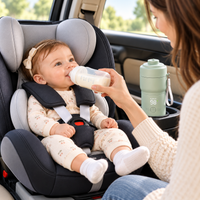 Baby on the go essentials arranged for everyday outings