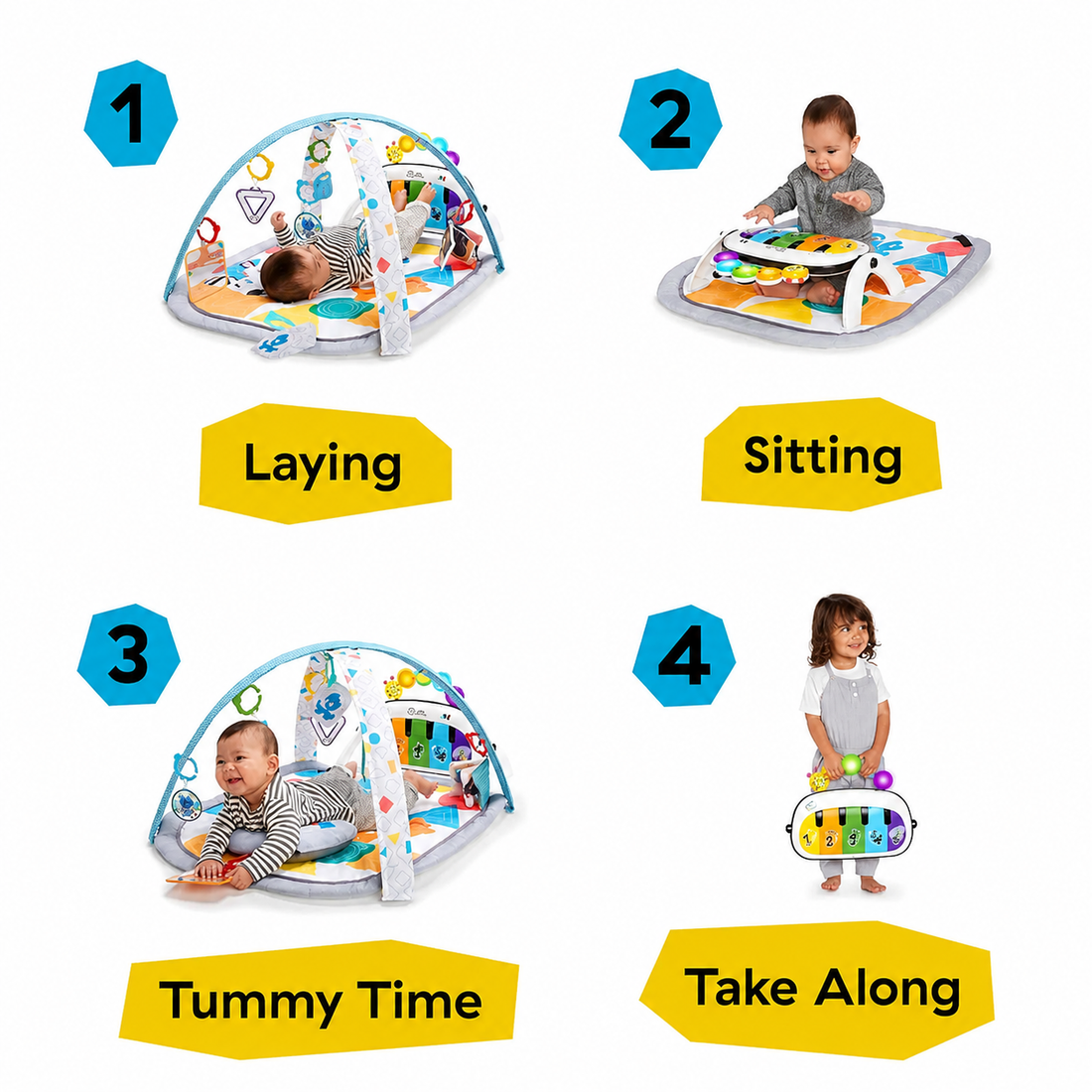 Baby piano mat activity toy musical learning mat for newborn babies