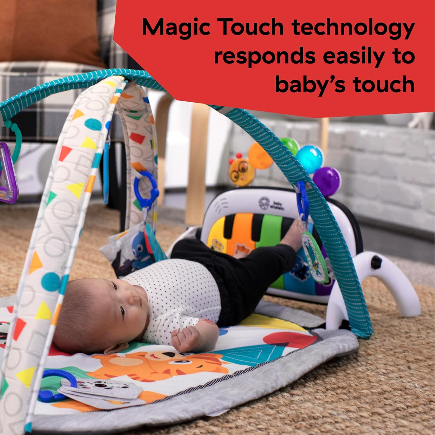 Baby piano mat kick play gym musical activity mat for infants tummy time learning