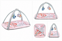 Soft baby play gym with crossed arches front view