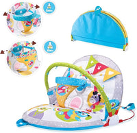Convertible baby play gym configured for seated play