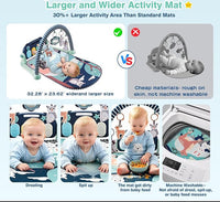 Baby play mat with activity arch and hanging toys