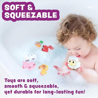Soft Baby Pool Toys Bath Set for Toddlers, Safe and Non Toxic Design