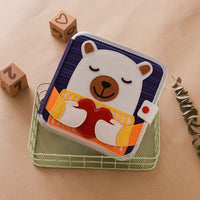 Baby quiet book with colorful felt pages for tummy time