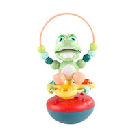Baby rattle toy with musical tumbler design for sensory play