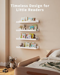 Baby Room Wall Mounted Book Shelves for Nursery Decor and Storage