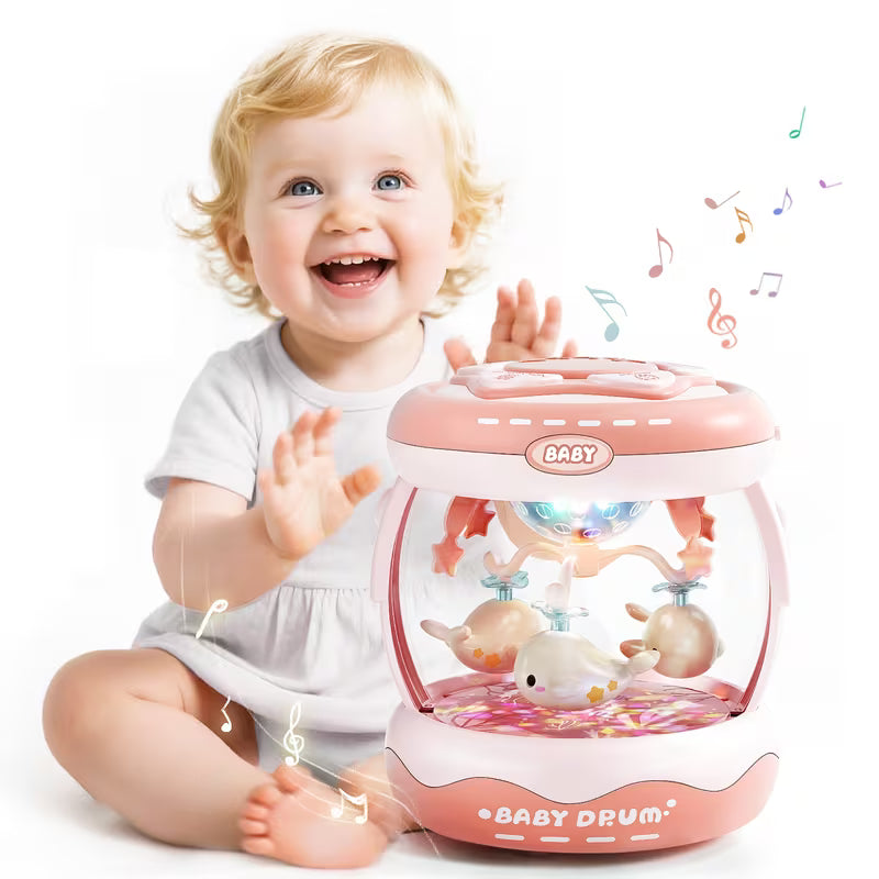 : baby-rotating-music-projector-toy
Alt Text: Baby rotating music projector toy with animal sounds for infants