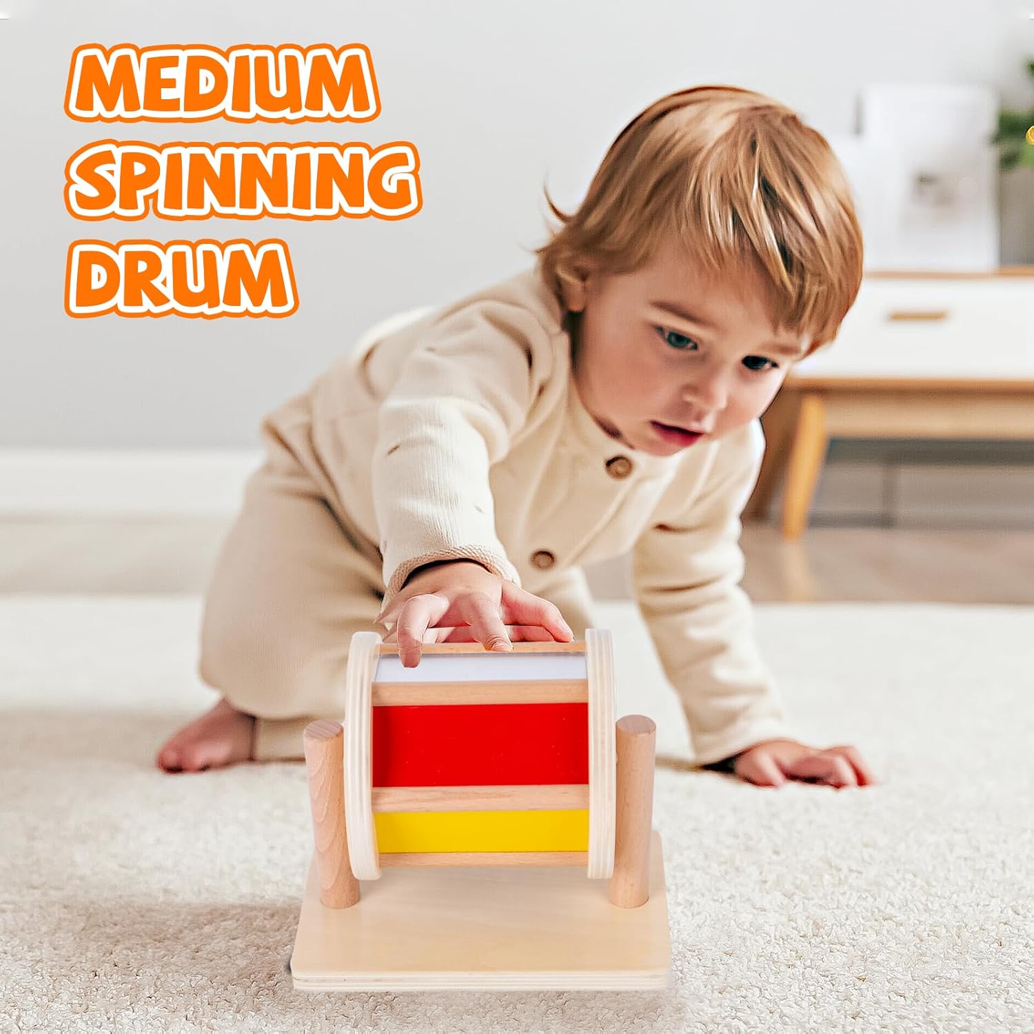 Baby sensory toy set with mirror and puzzle montessori toys for infants