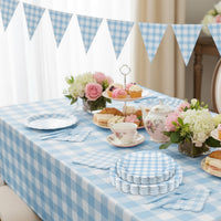  Baby shower blue party tableware set with plates cups and napkins
