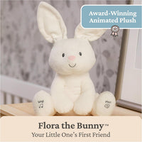 Singing plush bunny toy for babies 0+ with soft cream fabric