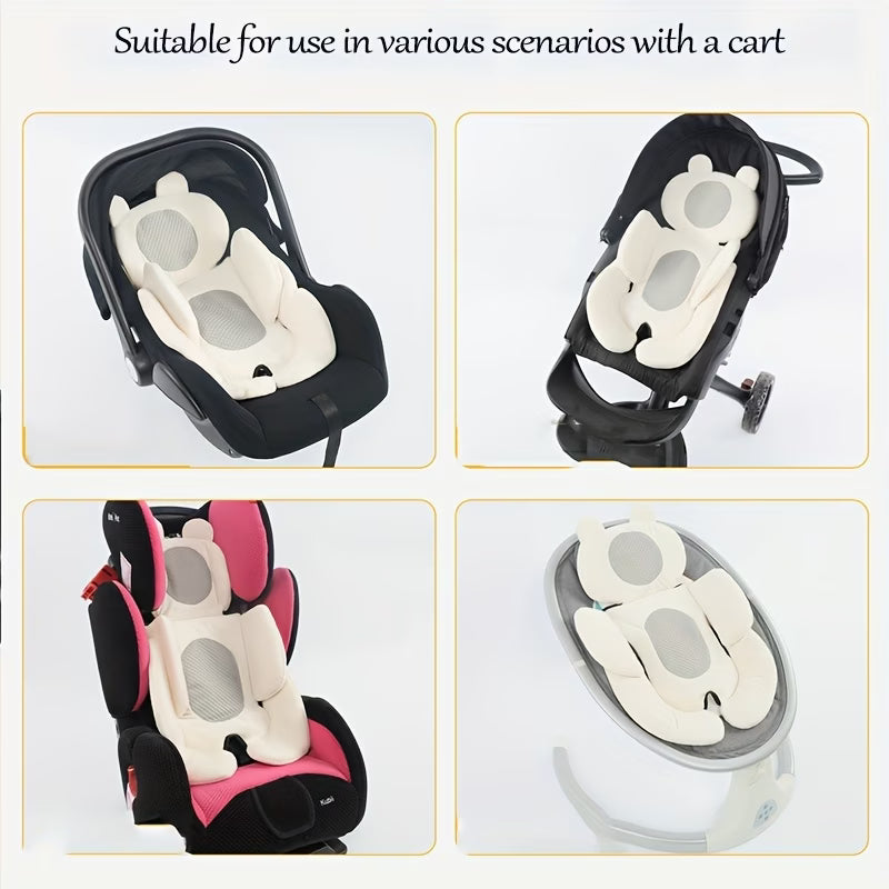 Baby stroller cushion for spine support and child safety