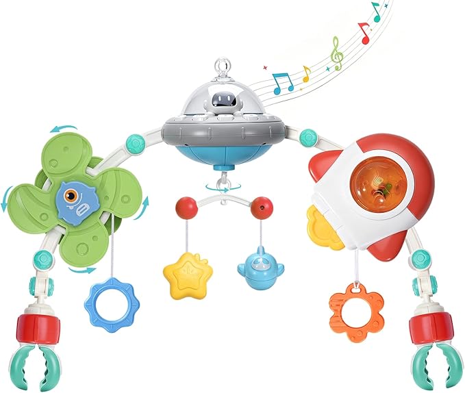 Baby Stroller Arch Toy With Musical Car Seat Hanging Toys