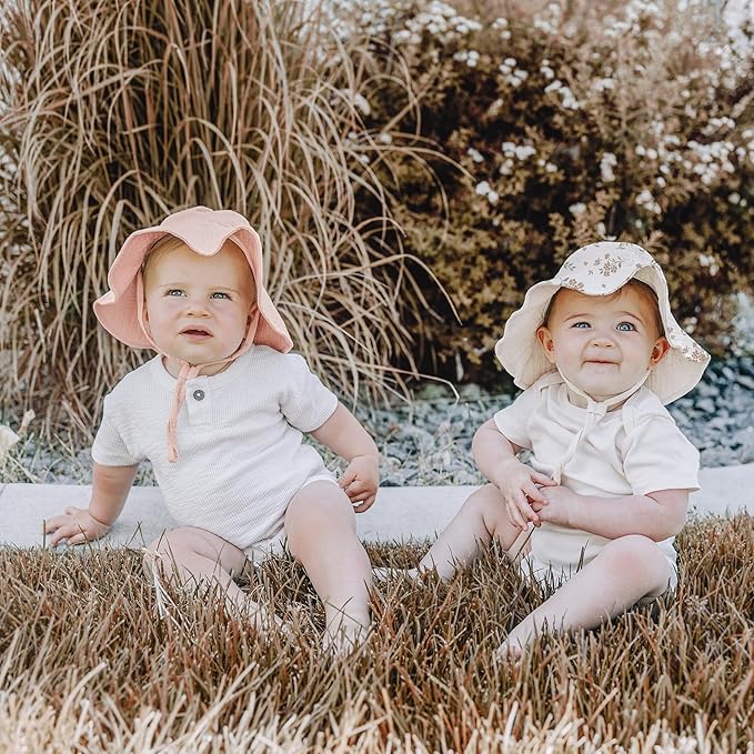 Soft muslin baby sun hat for sun protection and comfort