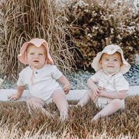 Soft muslin baby sun hat for sun protection and comfort