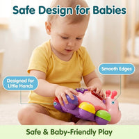 Interactive baby toy with animal sounds for playful listening activities.