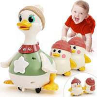 Baby toys 6-12 months musical dancing duck toy crawling toy for infants