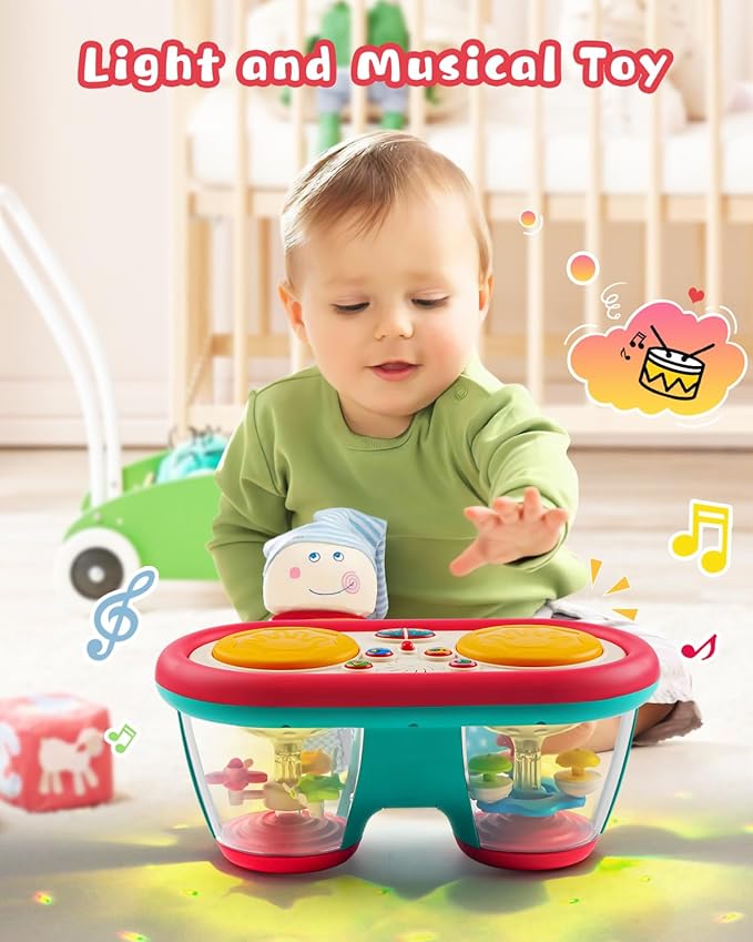 Baby toys 6 to 12 months musical drum instrument toy