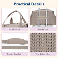 Baby travel organizer bag featuring convenient exterior storage pockets
