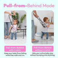 Baby walking assistant harness with parent guidance handle