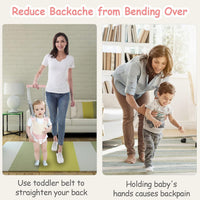 Baby walking harness with parent guidance handle