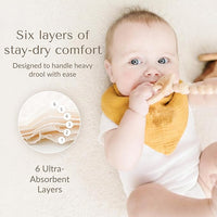 Baby Wearing Cotton Bandana Bib, Perfect for Feeding and Drooling