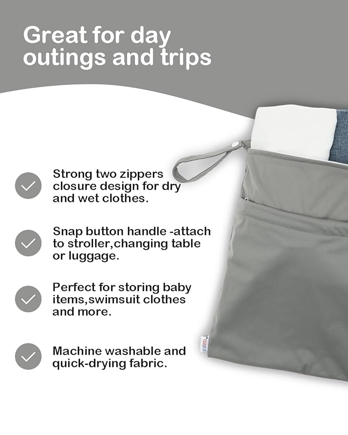 Stylish printed waterproof storage bag for baby essentials and daycare items