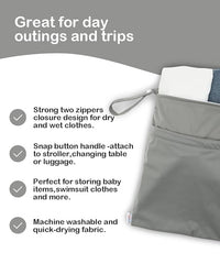 Stylish printed waterproof storage bag for baby essentials and daycare items