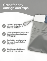 Stylish printed waterproof storage bag for baby essentials and daycare items