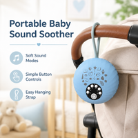 Baby White Noise Machine with Hanging Ring and Package Contents