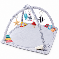Baby activity gym play mat with hanging sensory toys