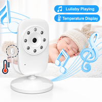 Baby camera system with temperature monitoring and lullaby functions for the nursery