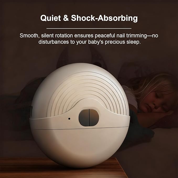 Baby electric manicure device with simple controls for routine nail grooming