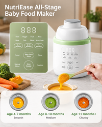 Baby food processor machine with pulse blending function
