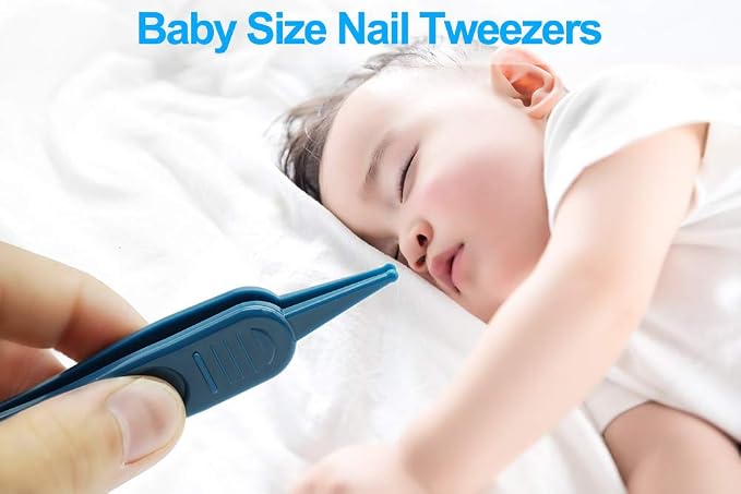 Baby nail cutting essentials arranged in a compact portable organizer