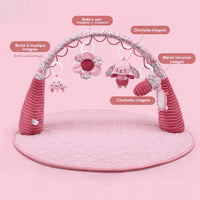 Baby play gym with detachable hanging toys and activity arch