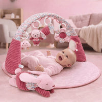 Baby sensory play gym with flower cloud and animal hanging toys