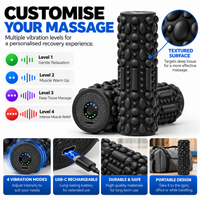 Side view of a back roller massager showing its compact construction.