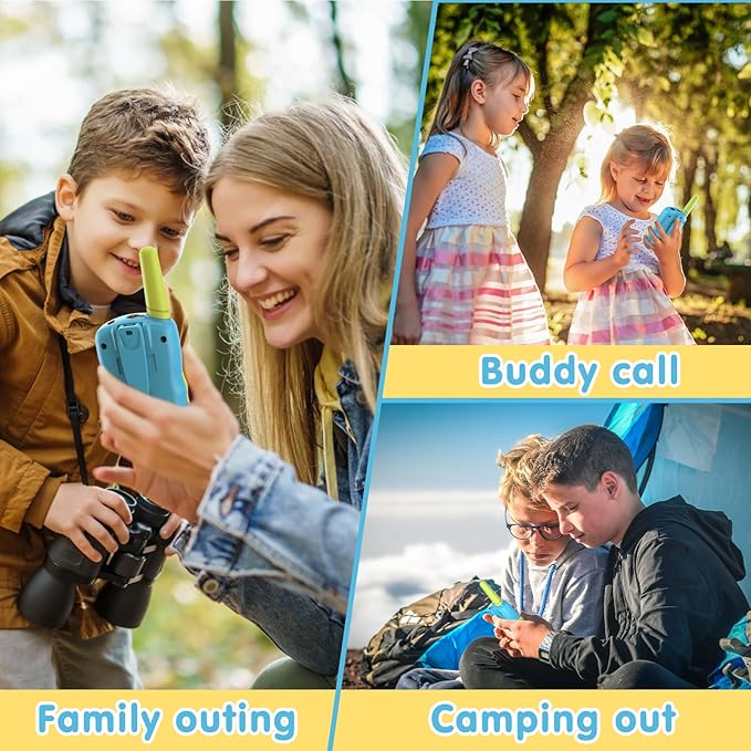 Walkie talkies for kids with backlit LCD screen