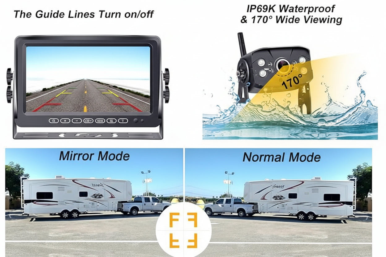 1080P backup camera with recording support