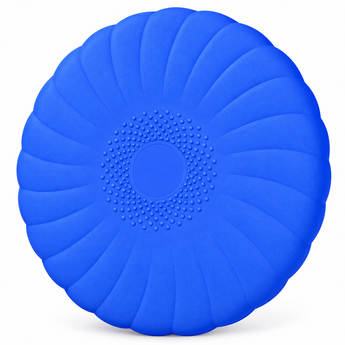 Round balance disc with air pump for adjusting cushion firmness.