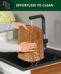 Bamboo chopping board with integrated side handles