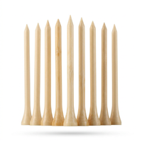 100 pieces of bamboo golf tees, eco-friendly and biodegradable for golf courses