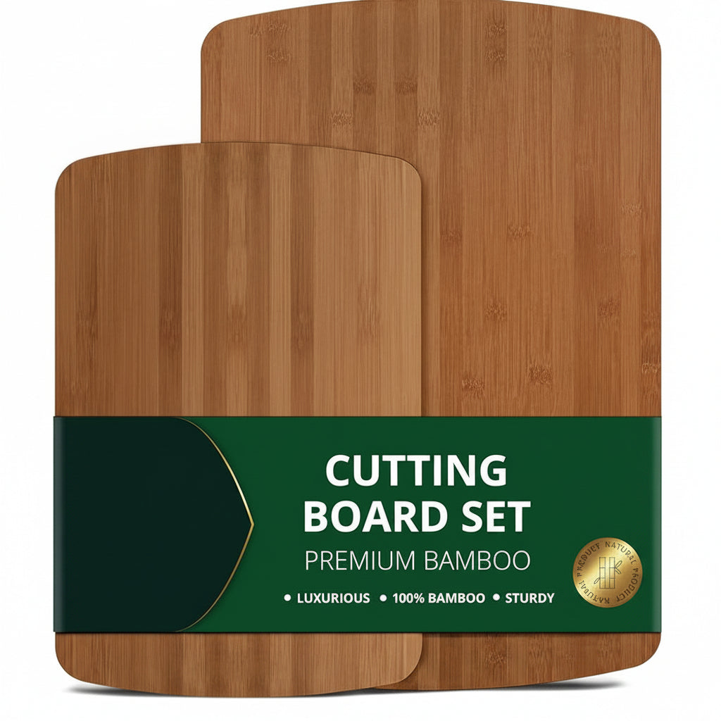 Bamboo serving board arranged with cheese, fruits, and snacks