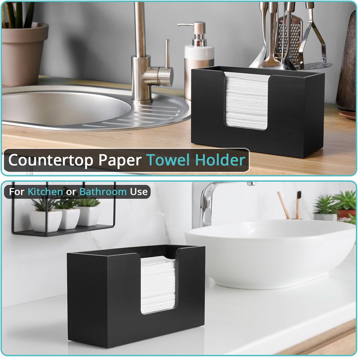 Bathroom hand towel dispenser for guest and family use