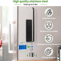 Refrigerator paper roll holder with space-saving design
