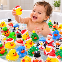 Different duck characters organized in neat rows showing their varied colors and costumes