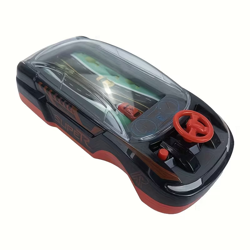 Battery operated two-player car game with batteries not included