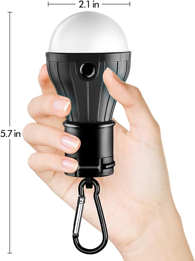 Battery powered camping lantern for hiking, fishing, and outdoor activities